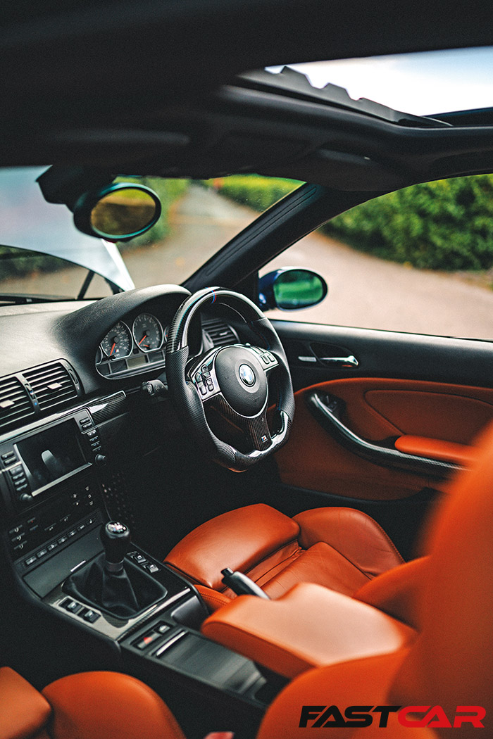 Interior of tuned BMW E46 M3