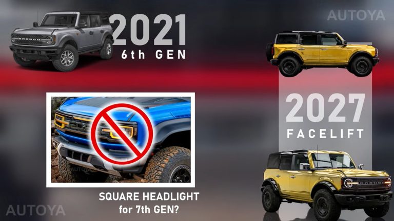 Virtual Sneak Peek of 2027 Ford Bronco Showcases Interior Enhancements and Exterior Changes
