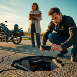 Steps to Follow After a Motorcycle Accident Resulting from a Road Deficiency