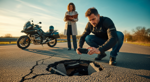 Steps to Follow After a Motorcycle Accident Resulting from a Road Deficiency
