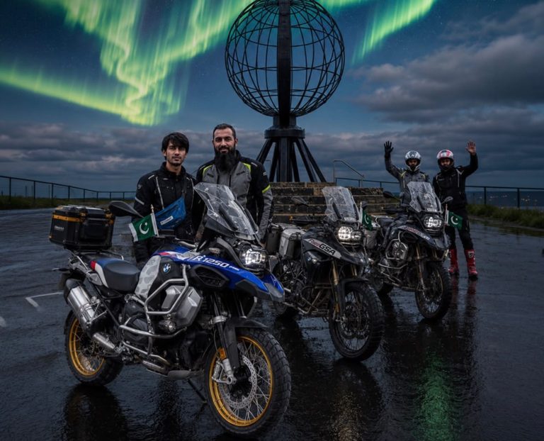 Pakistani Motorcyclists Achieve Successful Arrival at Norway's Arctic Circle