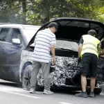 Hyundai Tucson Prototype Engulfed in Flames During 2027 Model Evaluation
