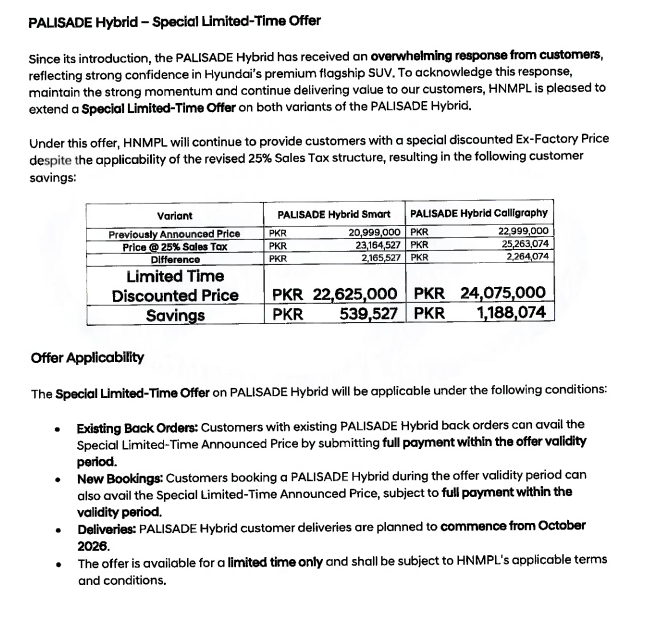 Hyundai Palisade Hybrid Presents Short-Term Price Decrease