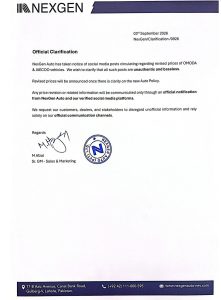 NexGen Verifies No Price Raise for Jaecoo and Omoda Models
