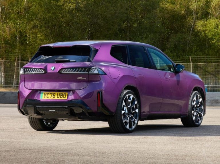 BMW iX3 in Eye-Catching Individual Purple Finish Stands Out