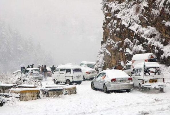 Galiyat Roads Reopen After Snowfall
